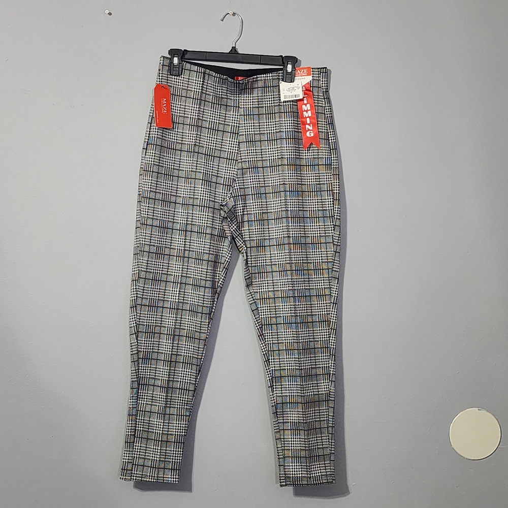 Stylish Gray Plaid Womand Pants